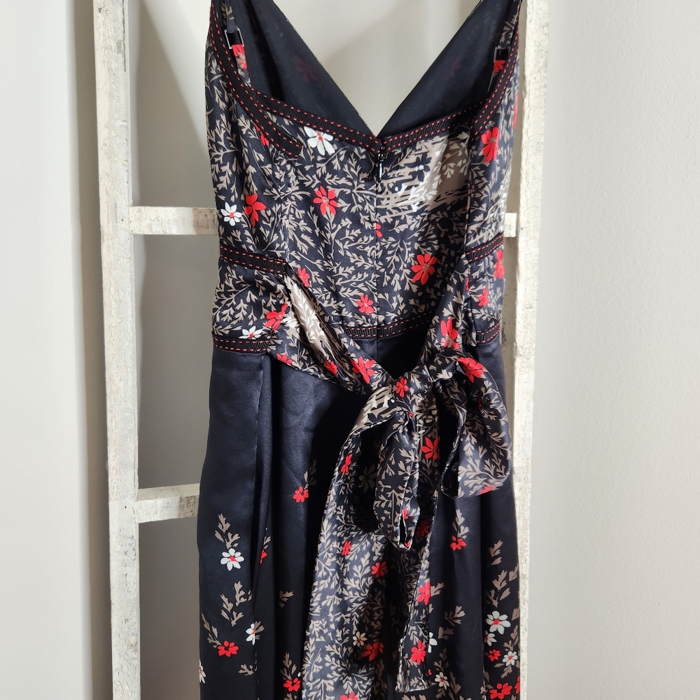 Ted Baker dress womens size 2 USA size 6 100% Silk floral cammie sleeveless - Picture 2 of 8